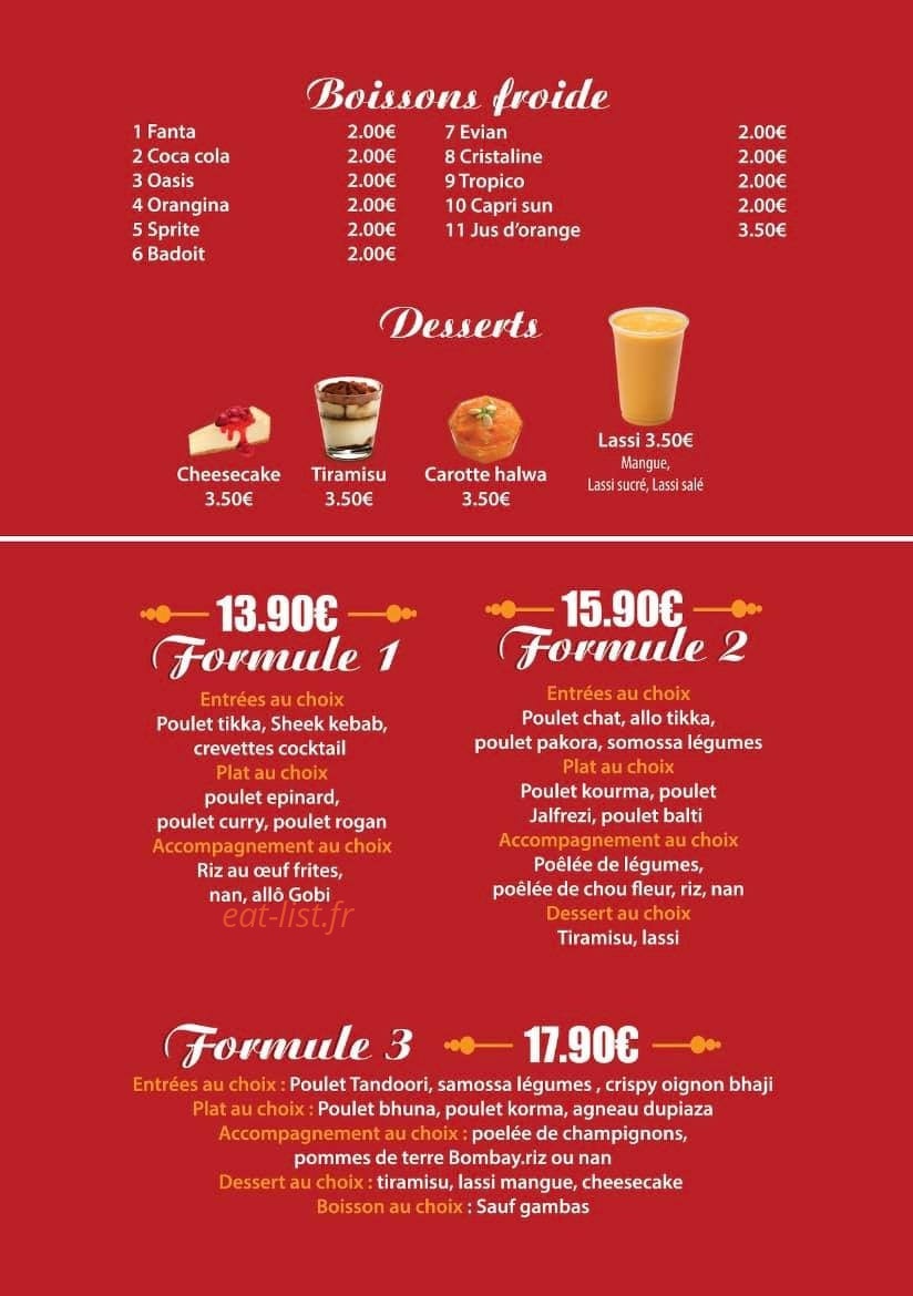 Curry House — carte page 3