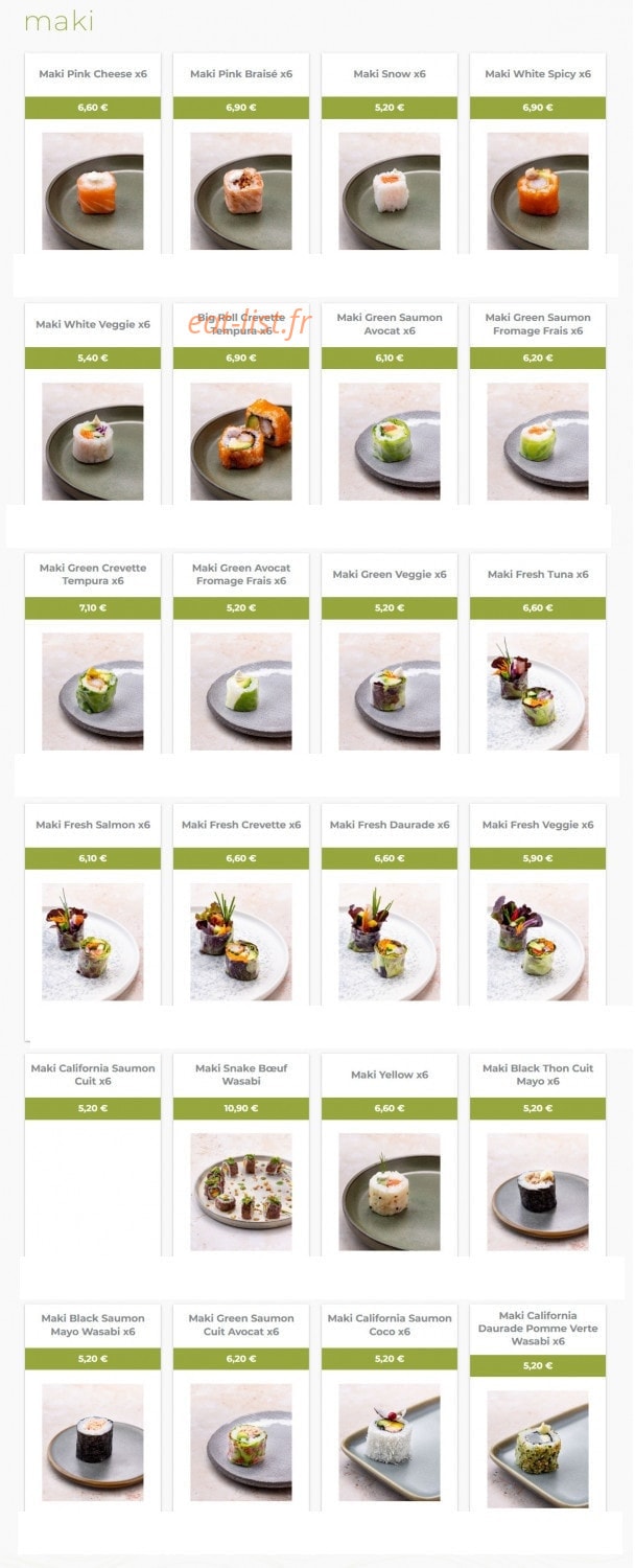 Eat Sushi — carte page 8