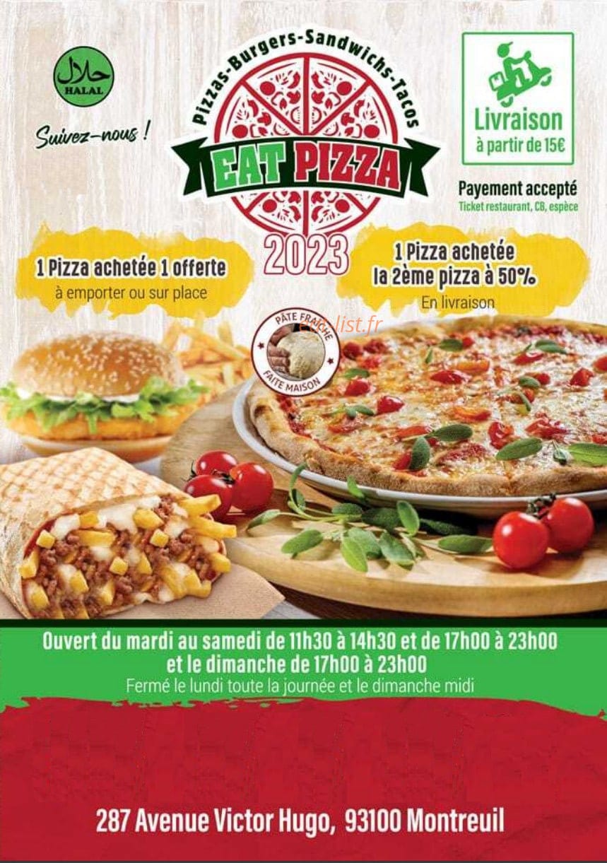 Eatpizza — carte page 1