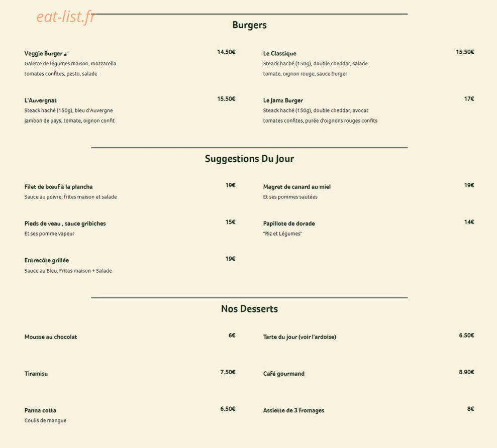 Jam'Z — carte page 2