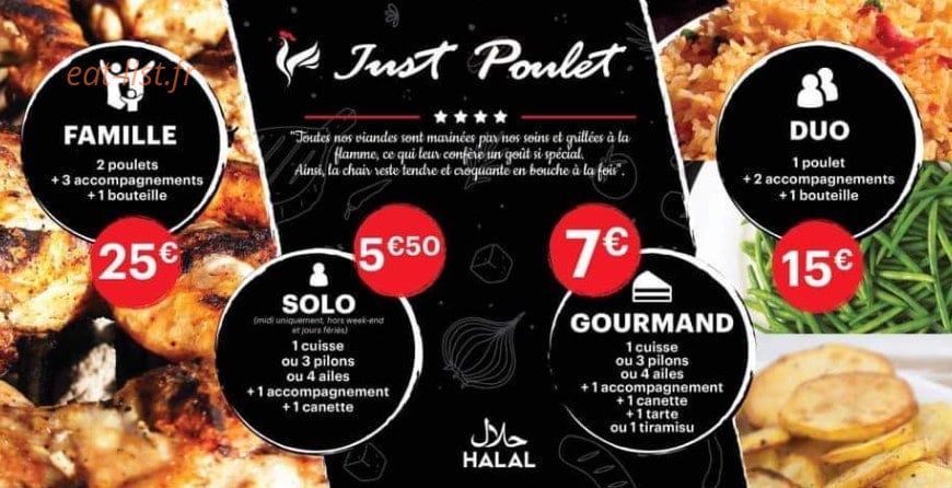 Just Poulet — carte page 1