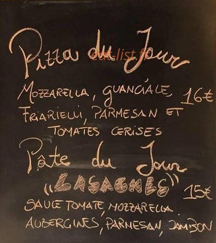La Bottega Della Pizza — carte page 1