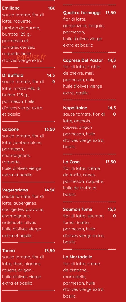 La Casa — carte page 5