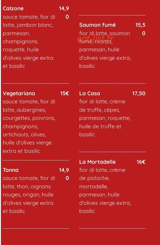 La Casa — carte page 10