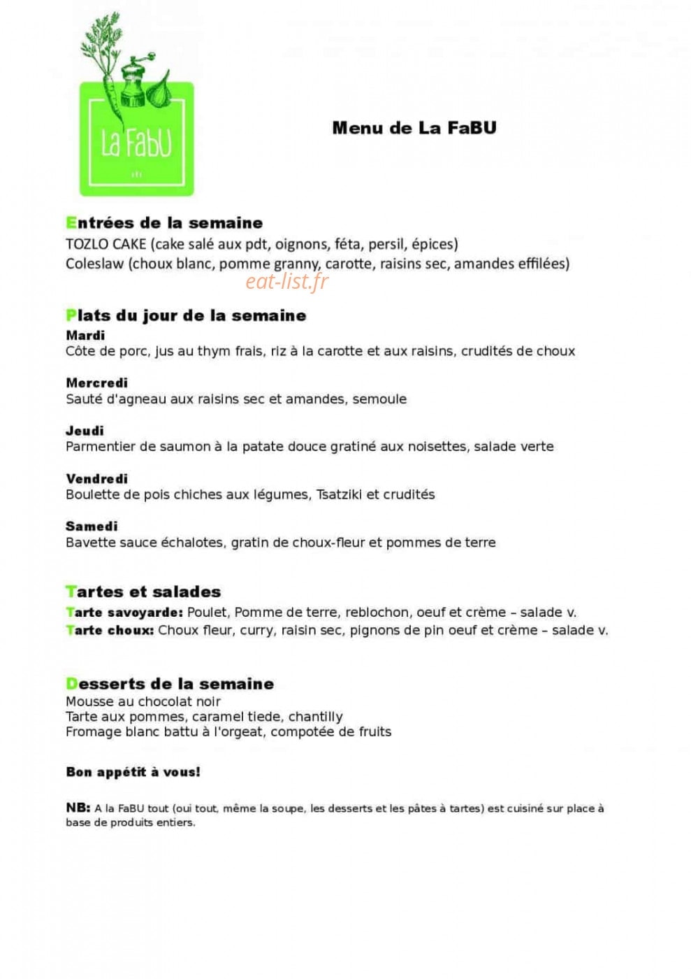 La FabU — carte page 1