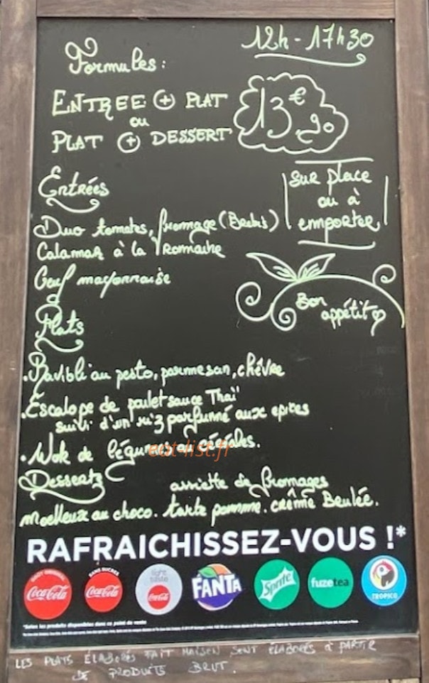 La Folle Blanche — carte page 1