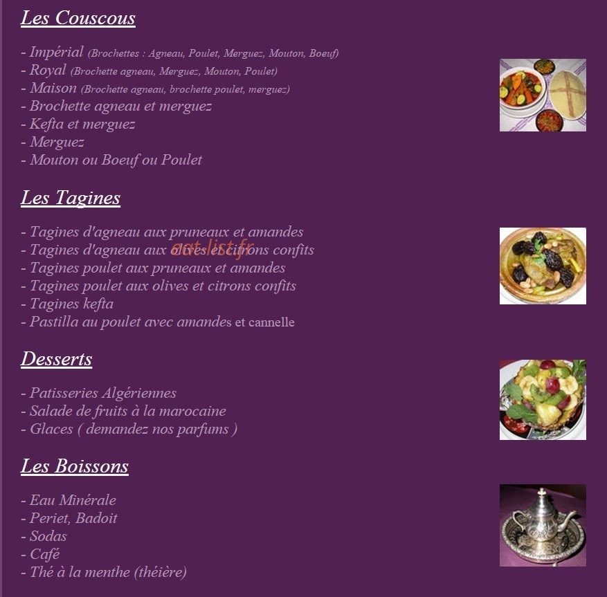 La Table Fleurie — carte page 2