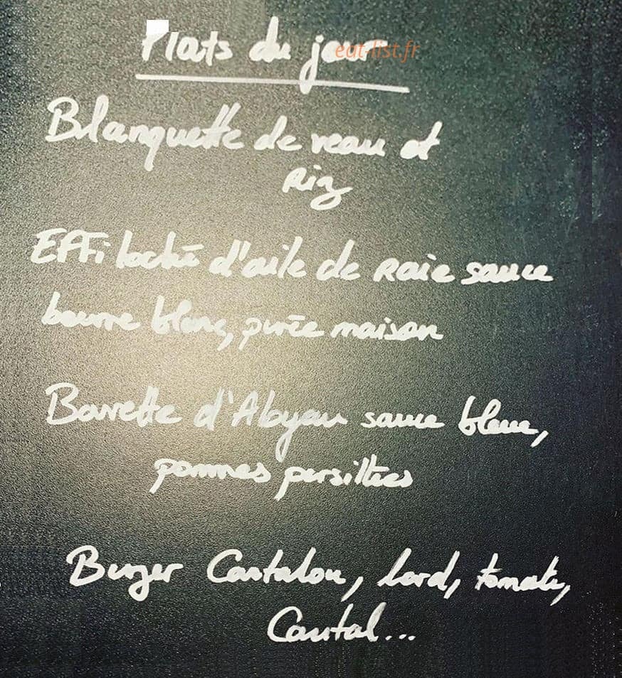Le Birdie's Café — carte page 1