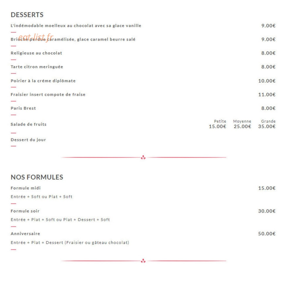 Le Bodega — carte page 2