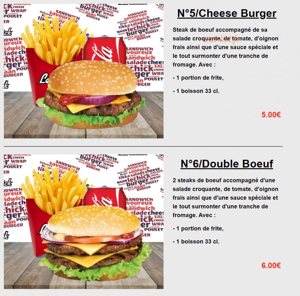 Le Chick — carte page 3