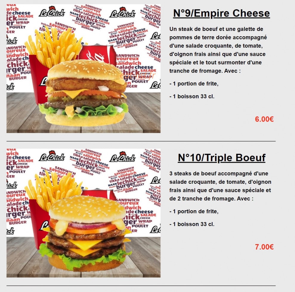 Le Chick — carte page 5