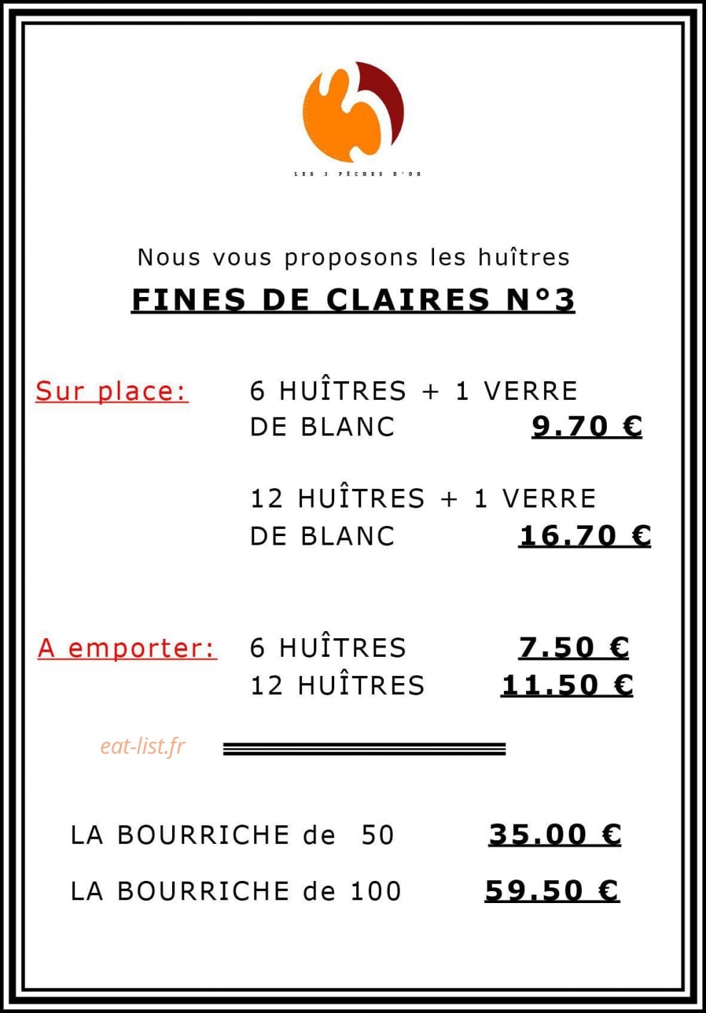 Les 3 Pêches d'or — carte page 1