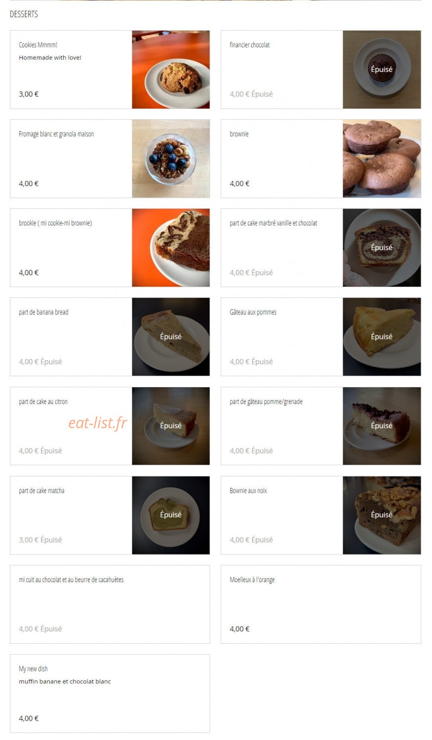Montroy Caféteria — carte page 2