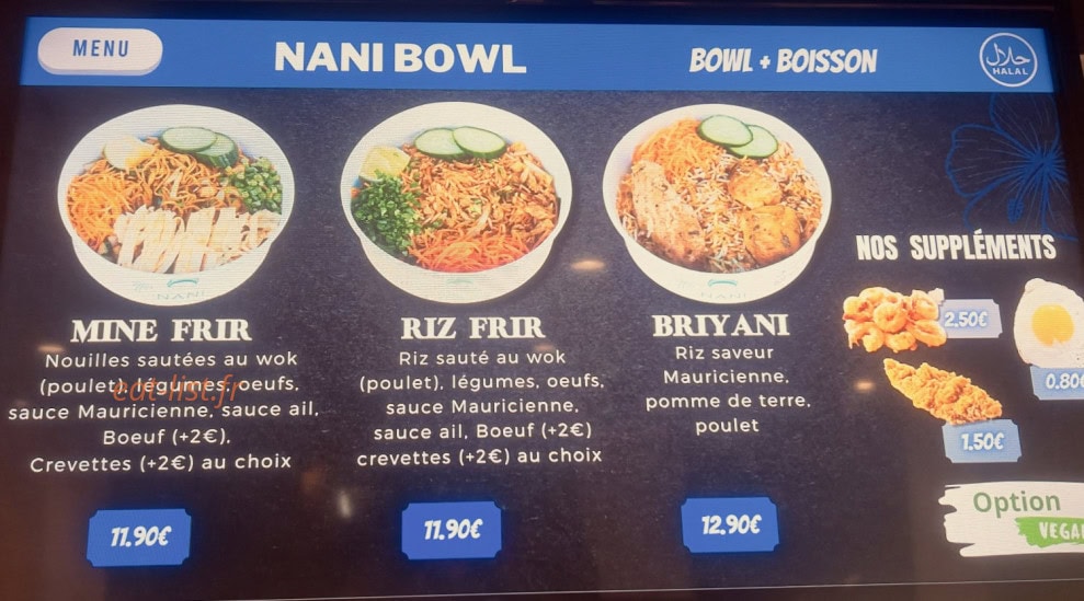 Nani aux saveurs de l’île maurice — carte page 2