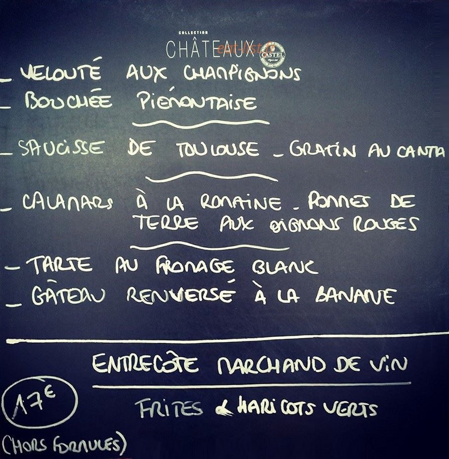 Ô Bar Lié — carte page 1