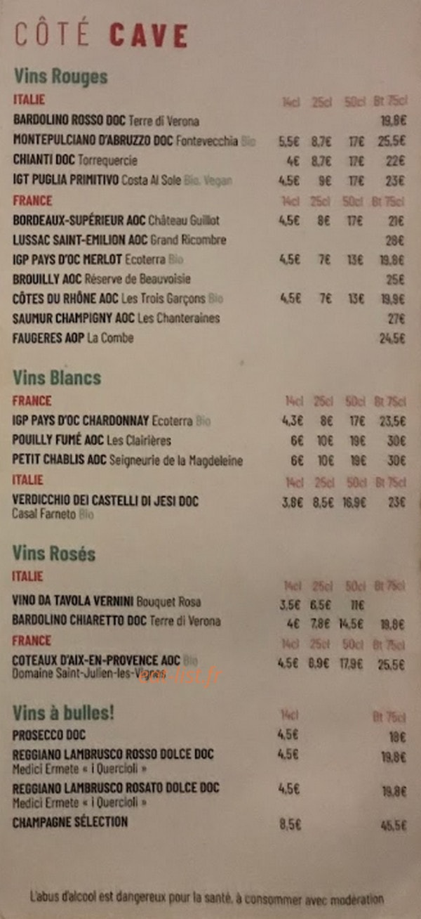 O'Villagio — carte page 5