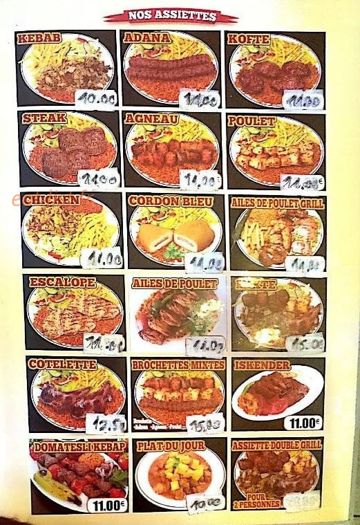 Paris Kebap — carte page 3