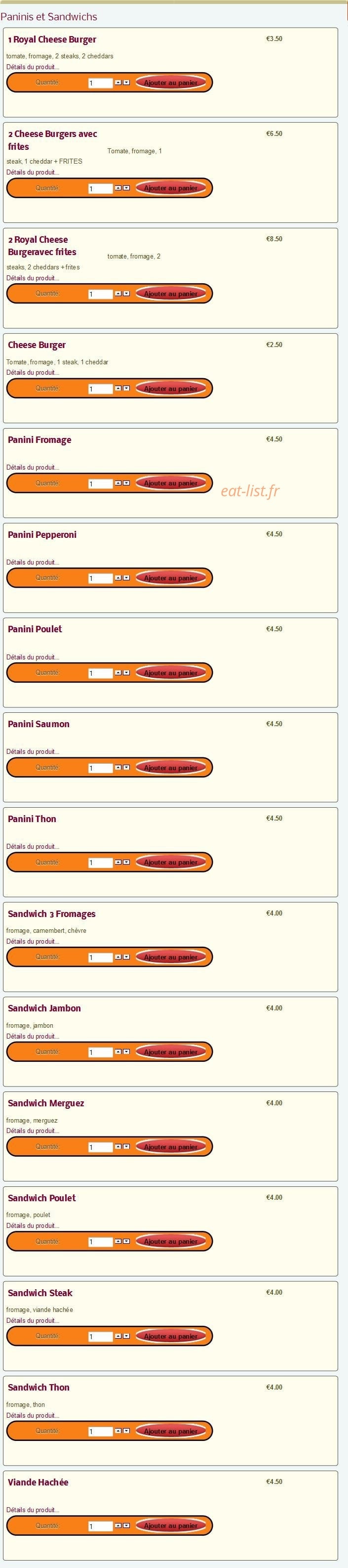 Pronto Pizza — carte page 14
