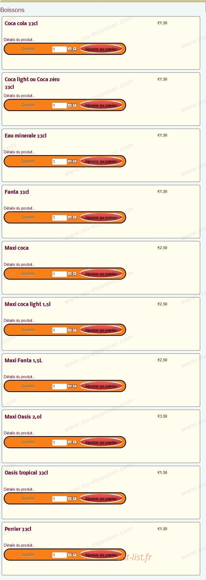 Pronto Pizza — carte page 16