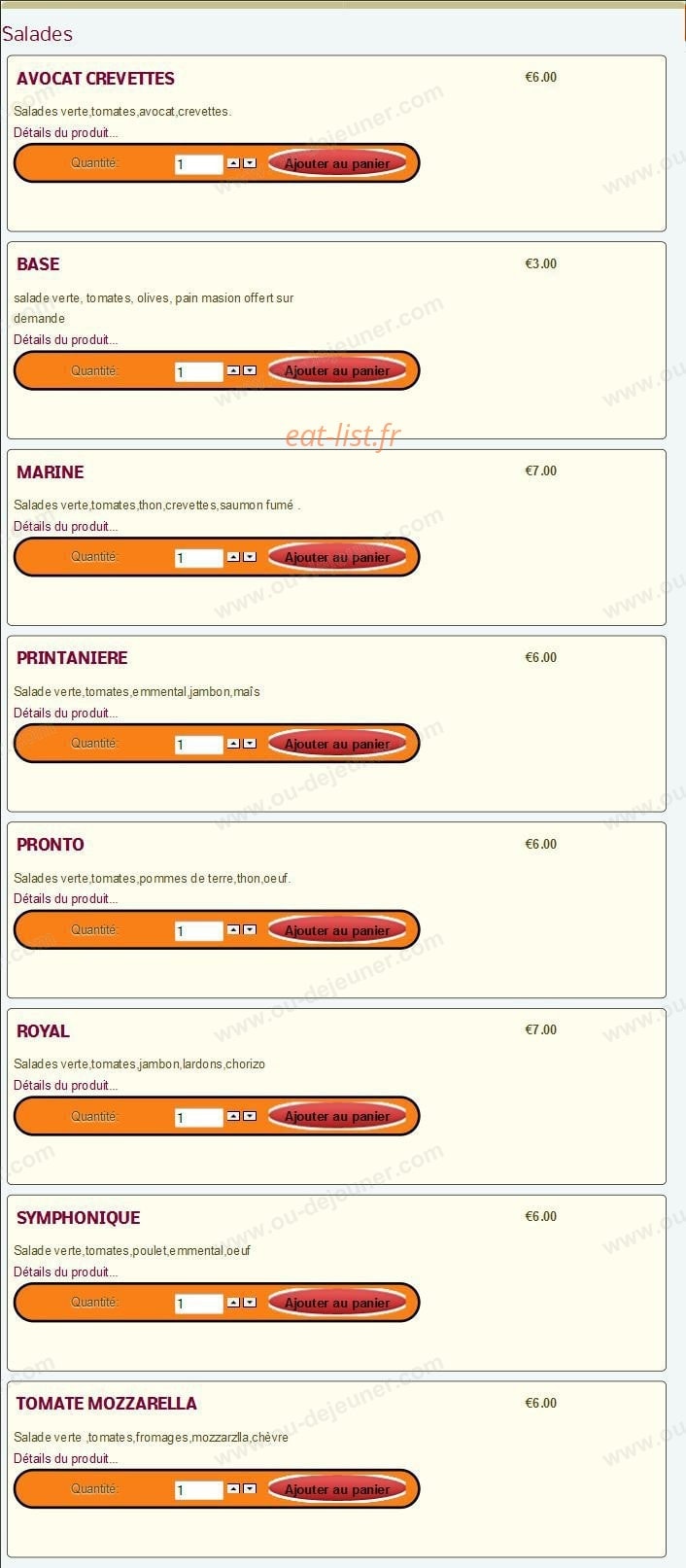 Pronto Pizza — carte page 15