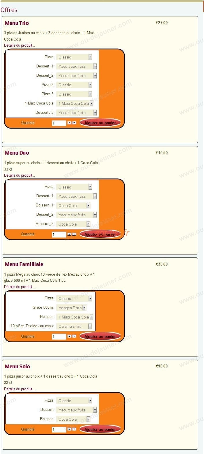 Pronto Pizza — carte page 13