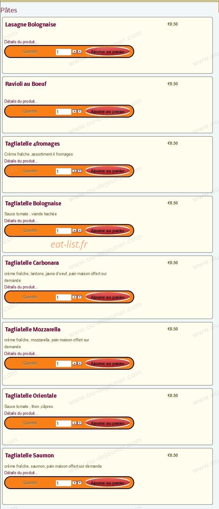 Pronto Pizza — carte page 10