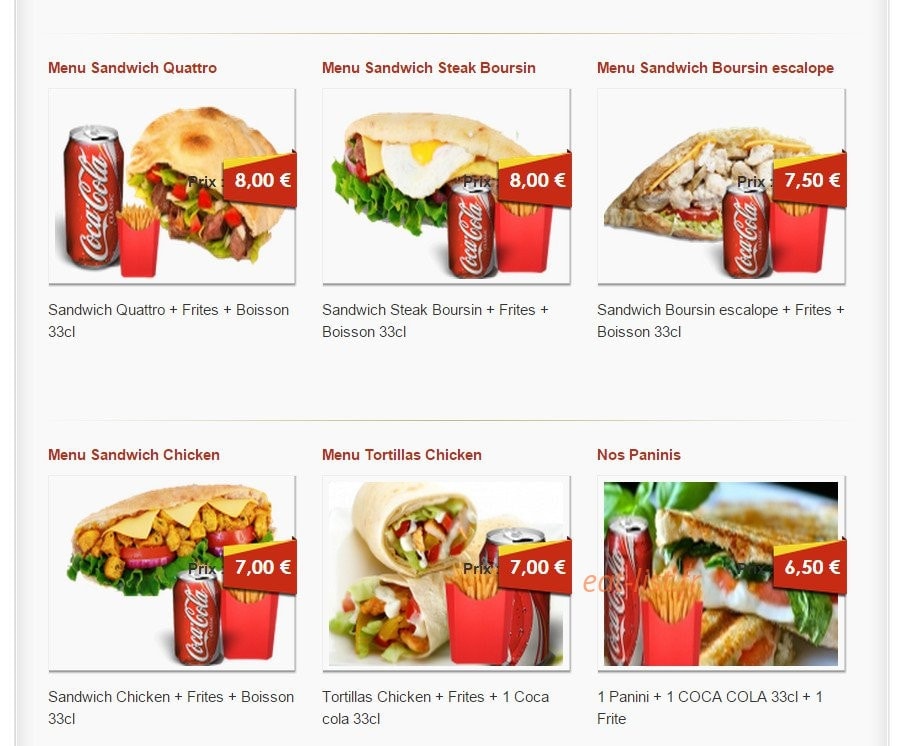 Riya Pizza — carte page 8