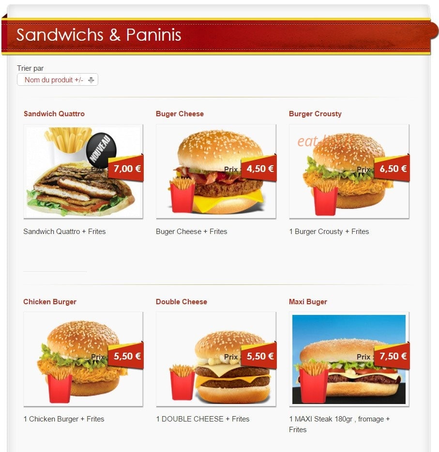 Riya Pizza — carte page 6