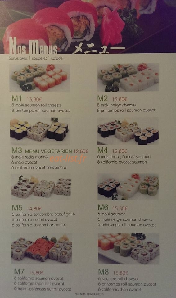 Sushi Kendo — carte page 5