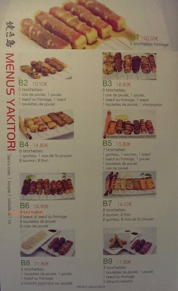 Sushi Kendo — carte page 3