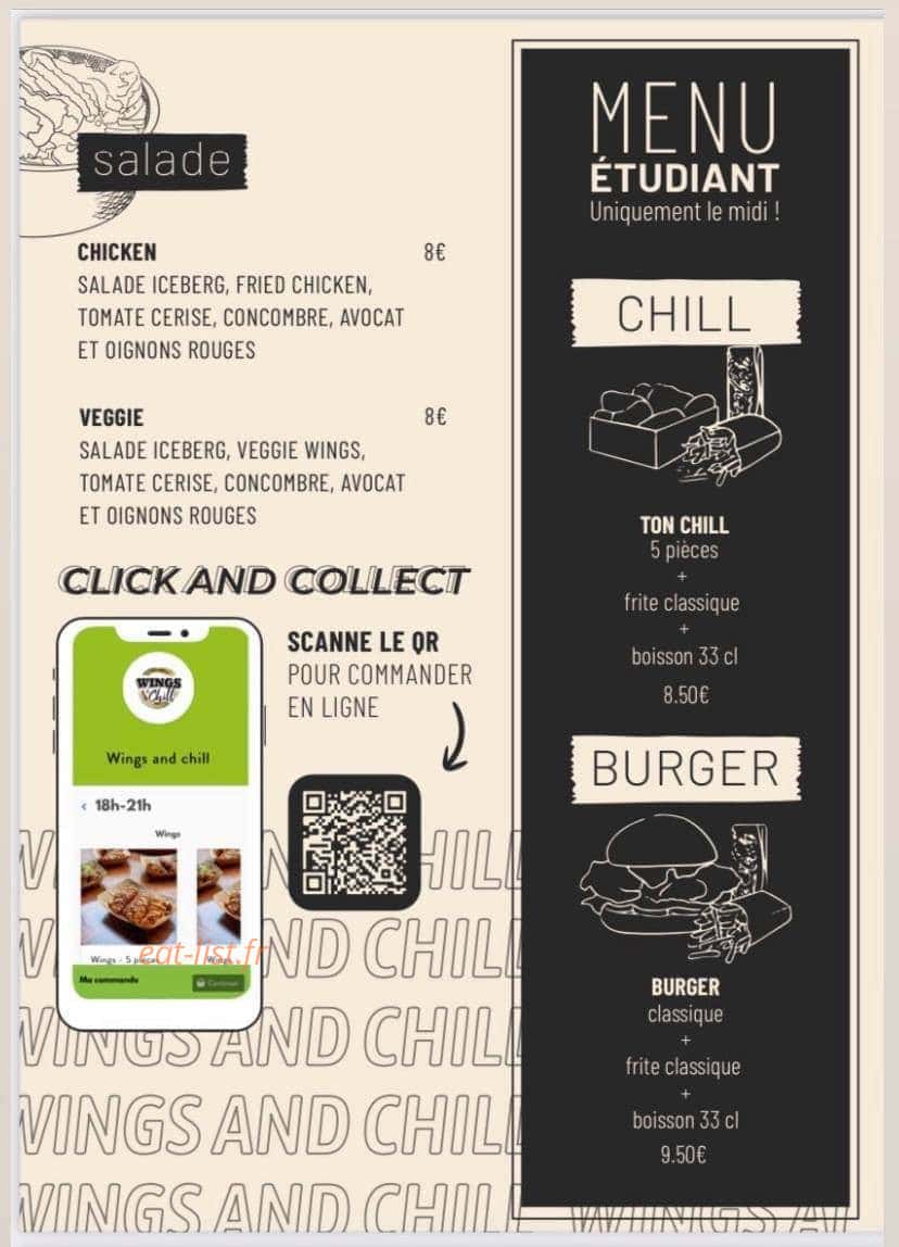 Wings and chill — carte page 2