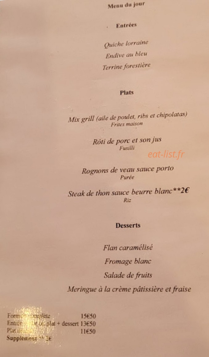 Chez Virgile — carte page 3