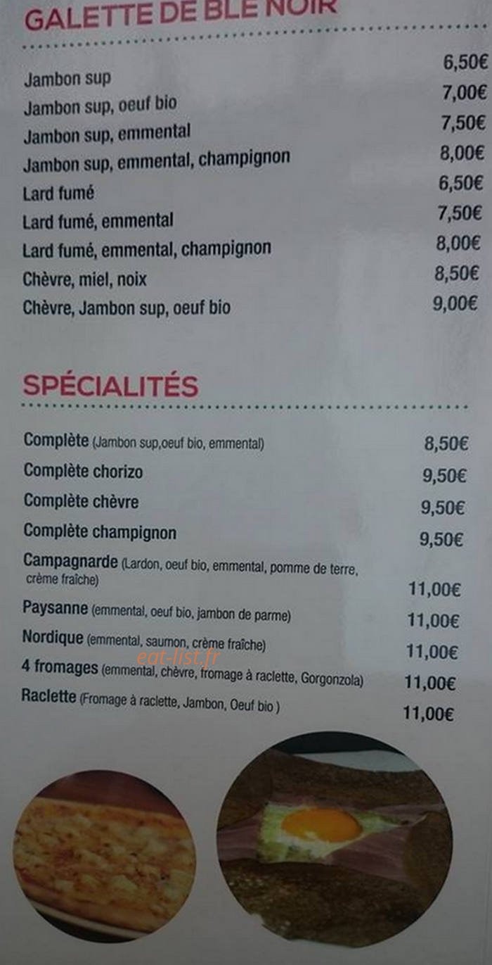 Carte et menu de Gelateria Verdi à Rosny Sous Bois — Galette et spécialités