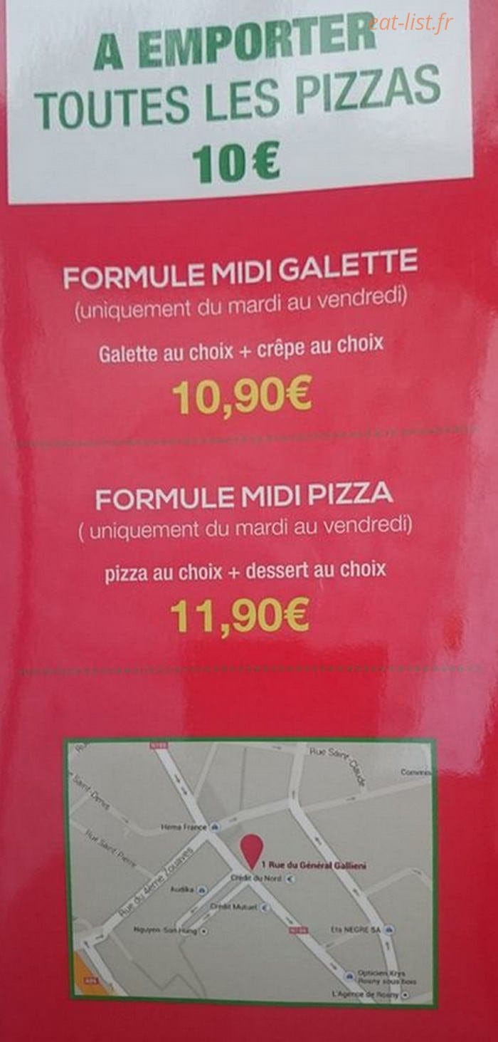 Carte et menu de Gelateria Verdi à Rosny Sous Bois — Formules