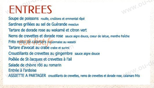 La Criée — carte page 3