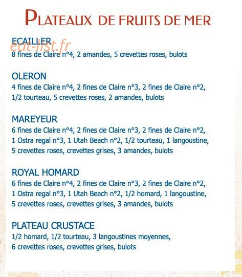 La Criée — carte page 1