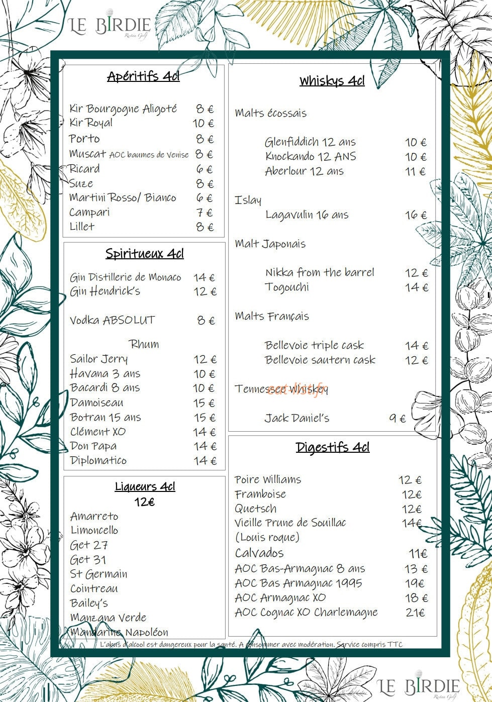 Le Birdie Restau golf — carte page 7