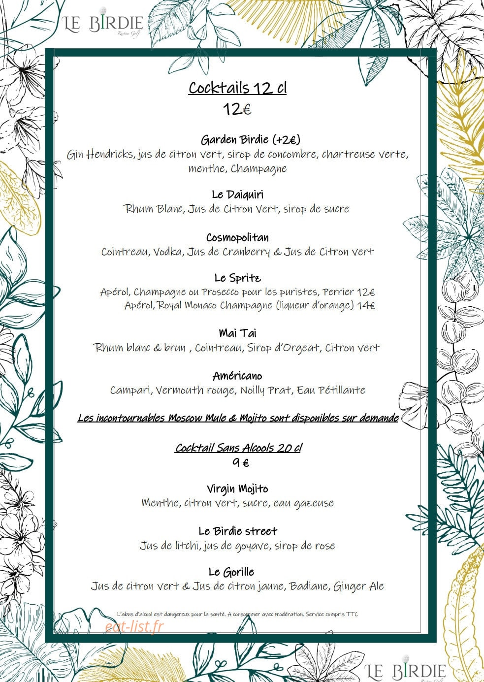 Le Birdie Restau golf — carte page 4