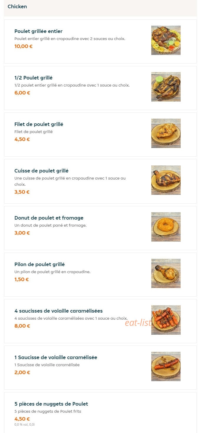 Master Poulet — carte page 1