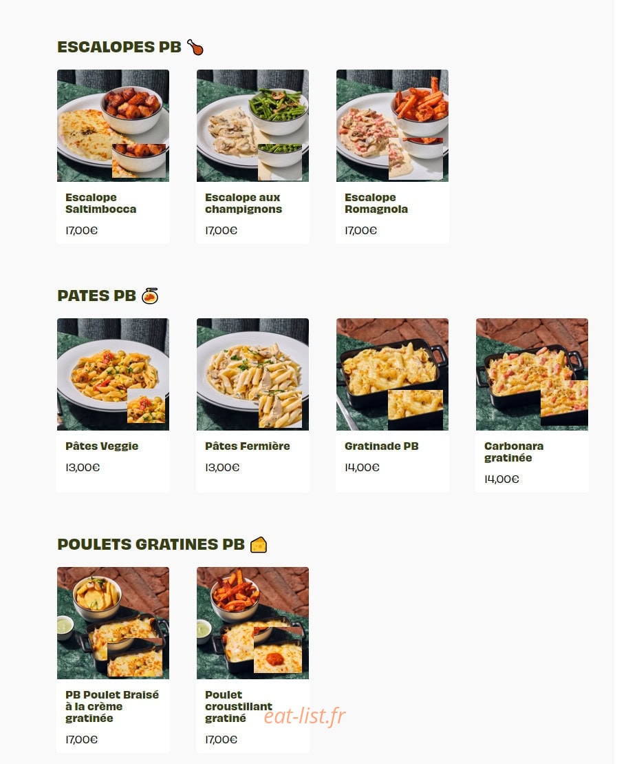 PB Poulet Braisé — carte page 5
