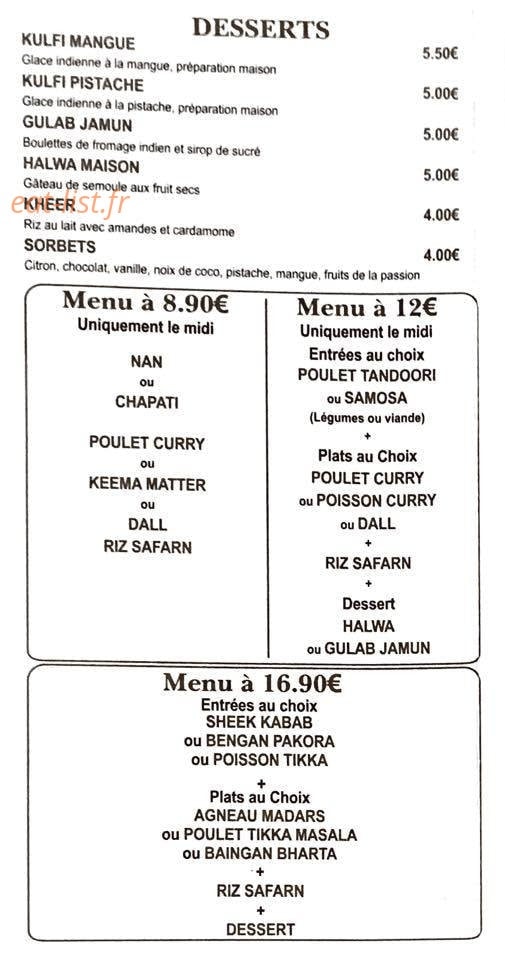 Rasoi — carte page 5