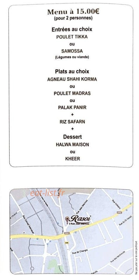 Rasoi — carte page 6
