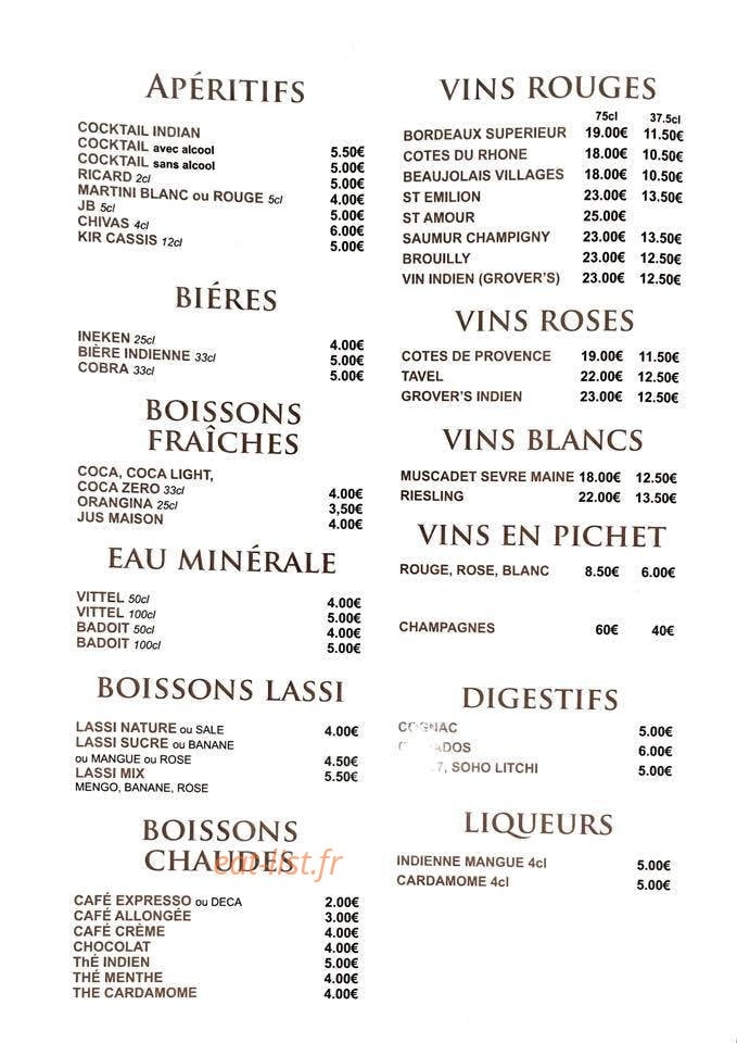 Rasoi — carte page 7