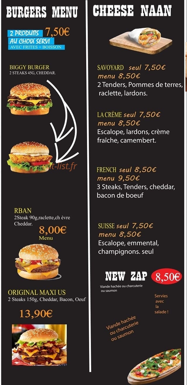 Rban food — carte page 4