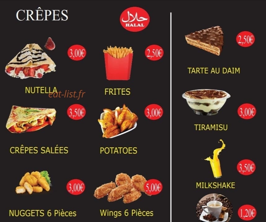 Rban food — carte page 1