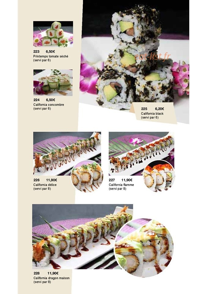 Carte et menu de Royal Tokyo à Rosny Sous Bois — Menu maki 3