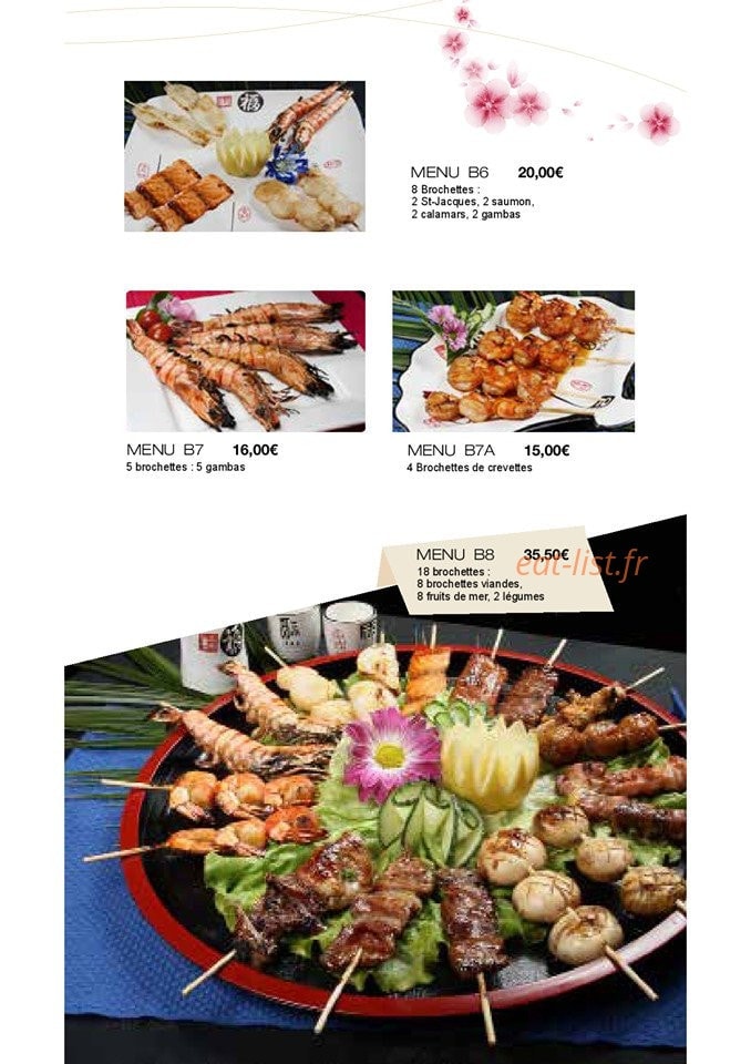 Carte et menu de Royal Tokyo à Rosny Sous Bois — Menu tartare 2