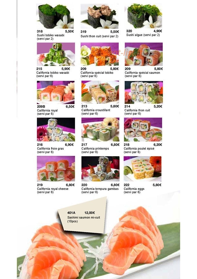Carte et menu de Royal Tokyo à Rosny Sous Bois — Menu maki 2