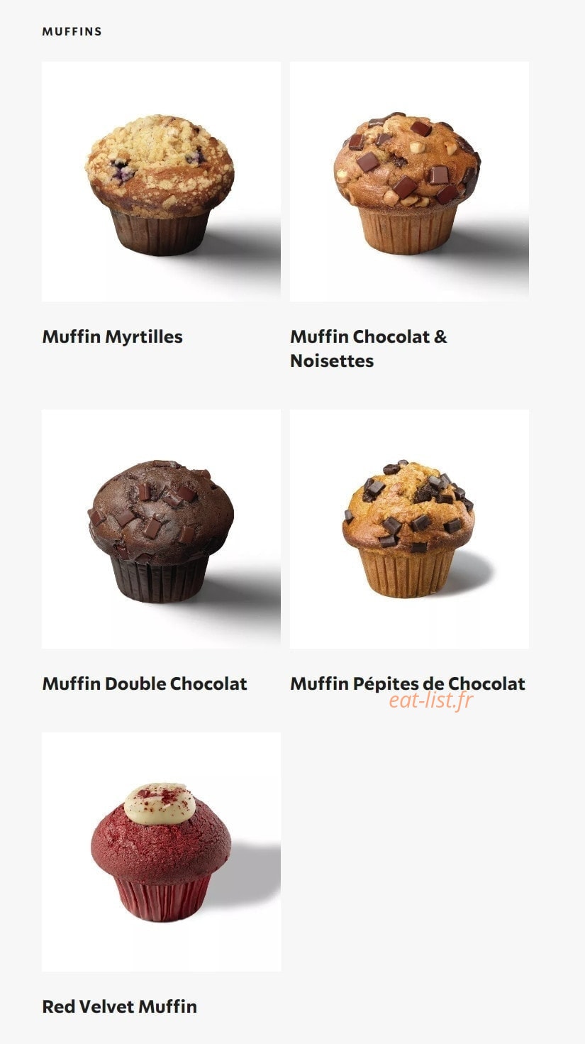 Starbucks Coffee — carte page 3