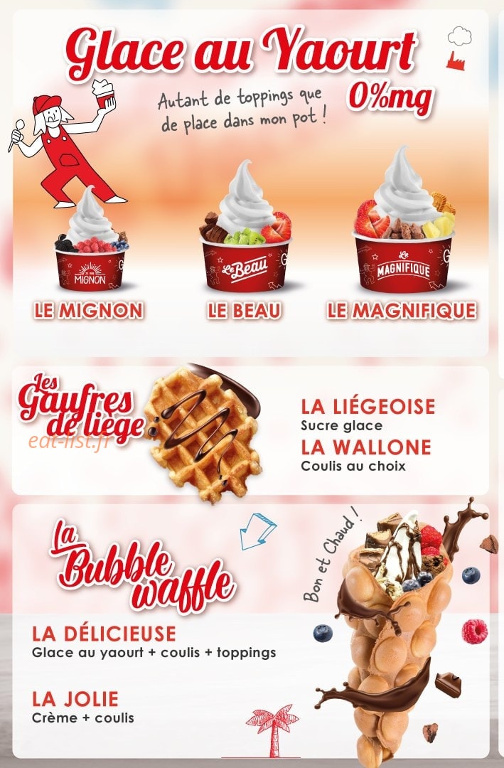 Yogurt Factory — carte page 1